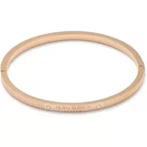 Olivia Burton Linear Carnation Gold IP Bangle - Pink