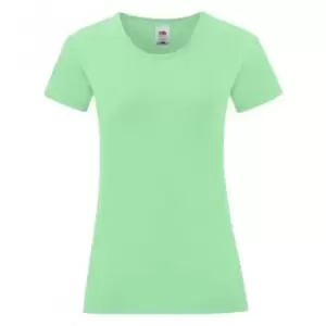 Fruit Of The Loom Womens/Ladies Iconic T-Shirt (M) (Neo Mint)