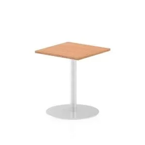 Italia Poseur Table Square 600600 Top 725 High Oak