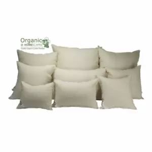 Organic Cotton Pillow with Luxury Microfibre Filling - White - Homescapes