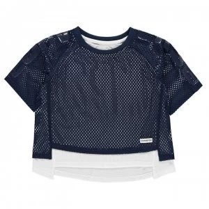 Converse Mesh Raglan Top Junior Girls - Obsidian