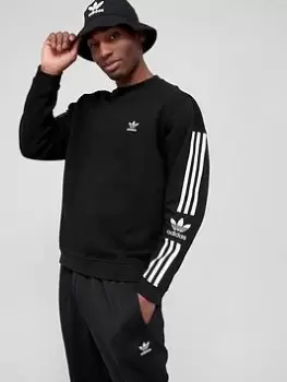 adidas Originals Lock Up Crew Sweat Top - Black, Size S, Men