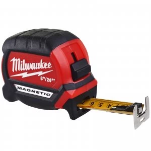 Milwaukee MAG Tape Measure Imperial & Metric 26ft / 8m 27mm