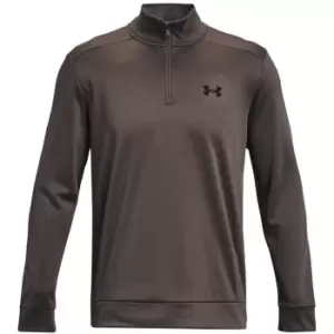 Under Armour Half Zip Fleece Top Mens - Brown