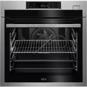 AEG 8000 SteamBoost Electric Single Oven with Food Sensor - Stainless Steel