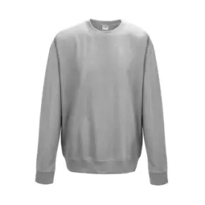 AWDis Just Hoods AWDis Unisex Crew Neck Plain Sweatshirt (280 GSM) (4XL) (Heather Grey)