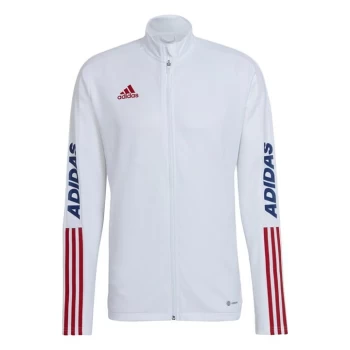 adidas Tiro adidas Wording Track Top Mens - White