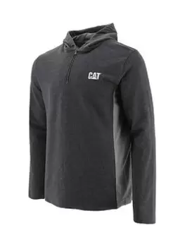 Caterpillar Caterpillar Coolmax Quarter Zip Hoodie, Black Size M Men