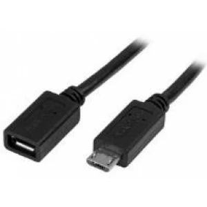 StarTech Micro USB Extension Cable MF 0.5m 20in