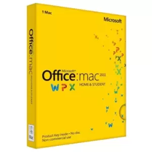 Microsoft Office Mac Home and Student 2011 1 License Pack (Medialess)