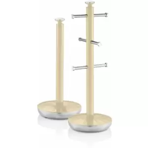 Swan - Towel Pole and Mug Tree Set Cream - cream