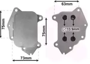 VAN WEZEL Oil Cooler FORD,PEUGEOT,CITROEN 40003396 Y40114700,1660073J00 Oil Cooler, engine oil