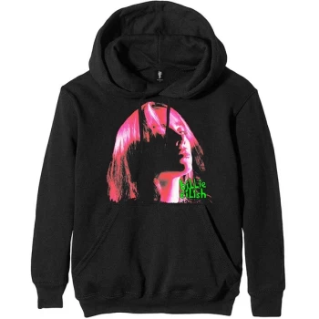 Billie Eilish - Neon Shadow Pink Unisex Small Hoodie - Black