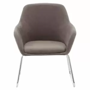 Interiors by PH Grey Fabric Chair Metal Frame