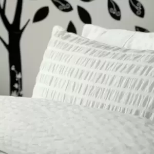 Belledorm Lincoln Duvet Cover Set (Single) (White) - White