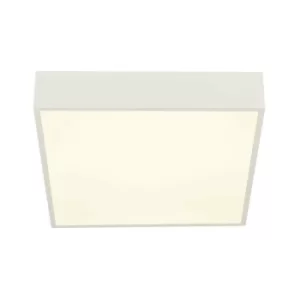 Searchlight Zeus 1 Light Square Bathroom Ceiling Light, White IP44 3000K