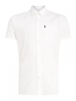 Mens Barbour Casey short sleeve oxford shirt White