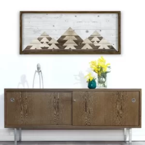 TAH019 Brown White Decorative Framed MDF Painting