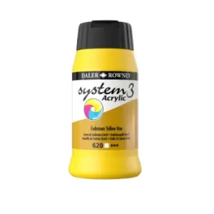 Daler Rowney System 3 Acrylic Paint Cadmium Yellow (500ml)