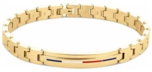 Tommy Hilfiger Mens Iconic ID Bracelet Gold Plated 2790311 Jewellery