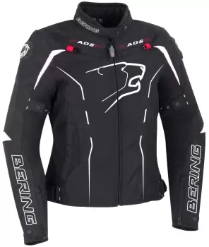 Bering Kaloway Ladies Motorcycle Textile Jacket, black-white, Size 3XS 0 32 34 for Women, black-white, Size 3XS 0 32 34 for Women