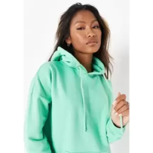 Missguided Brushed Hoodie - Green