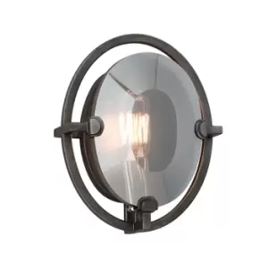 Prism 1 Light Wall Sconce Graphite, Crystal