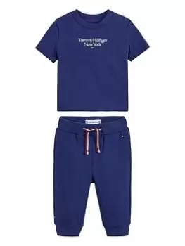 Tommy Hilfiger Baby Essential And Sweatpants Set - Blue Size 3-6 Months