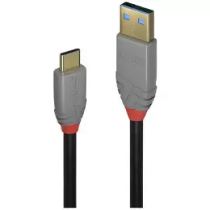 LINDY USB cable USB 3.2 2nd Gen (USB 3.1 2nd Gen) USB-C plug, USB-A plug 0.5 m Black, Grey 36910