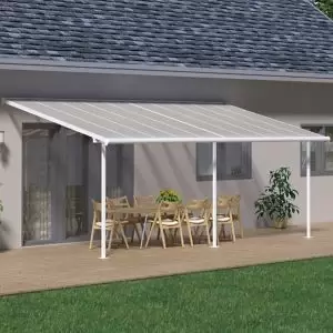 Palram - Canopia Sierra White Non-Retractable Awning, (L)8.6M (H)3.05M (W)2.95M