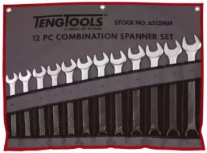 Teng Tools 6512mm 12 Piece Combination Spanner Set 20 - 32mm in Tool Roll
