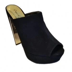 Qupid Darcia platform mule Black