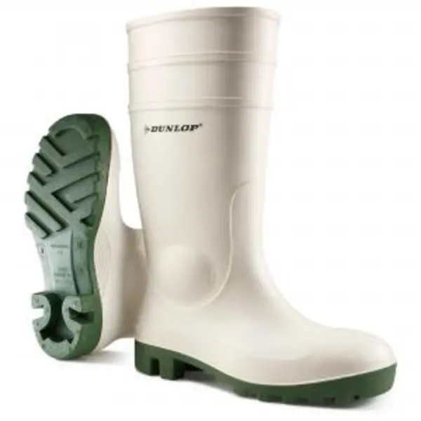 Dunlop Protomastor Steel Toe Cap PVC Safety Wellington Boot White 13 BESW171BV13