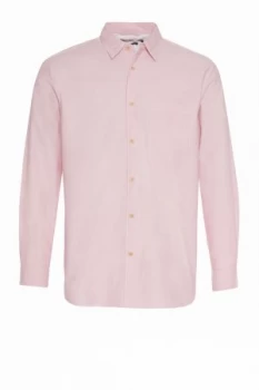 Mens French Connection End On End Loose Collared Shirt Cherry