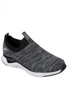 Skechers Solar Fuse Trainers - Black/White, Size 12, Men