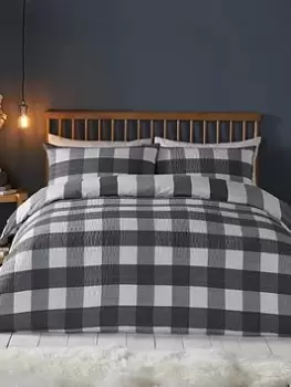 Fusion Gingham Seersucker Duvet Set - Sb