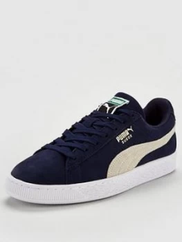 Puma Suede Classic +, Navy/White, Size 4, Men