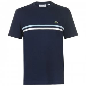 Lacoste MIP Stripe T Shirt - Navy