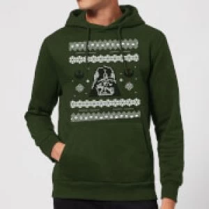 Star Wars Darth Vader Knit Christmas Hoodie - Forest Green - L