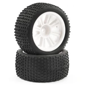 Ftx Comet Truggy Rear Mounted Tyre & Wheel White