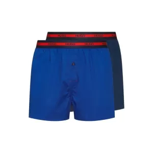 Hugo Boss 2 Pack Woven Boxers Blue Size L Men