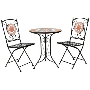 Charles Bentley Terracotta 3 Piece Bistro Set