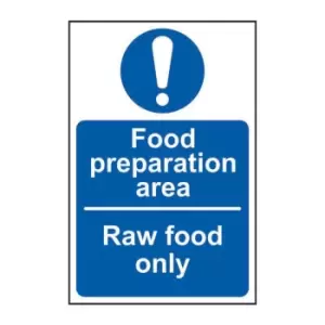 Food Preparation Area Raw Food Only - Sav (100 x 150mm)