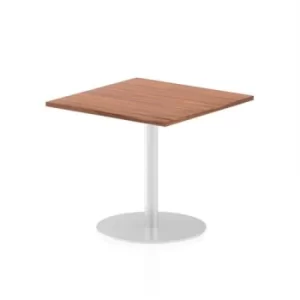 Italia Poseur Table Square 800/800 Top 725 High Walnut