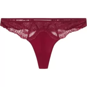 CALVIN KLEIN Linear Lace Thong - Red