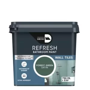 Maison Deco Refresh Bathroom Wall Tile Paint Forest Green - 750ml