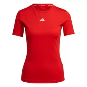 adidas Techfit Training T-Shirt Womens - Red