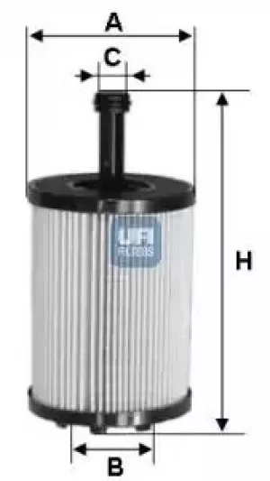 2502300 UFI Oil Filter Oil Cartridge