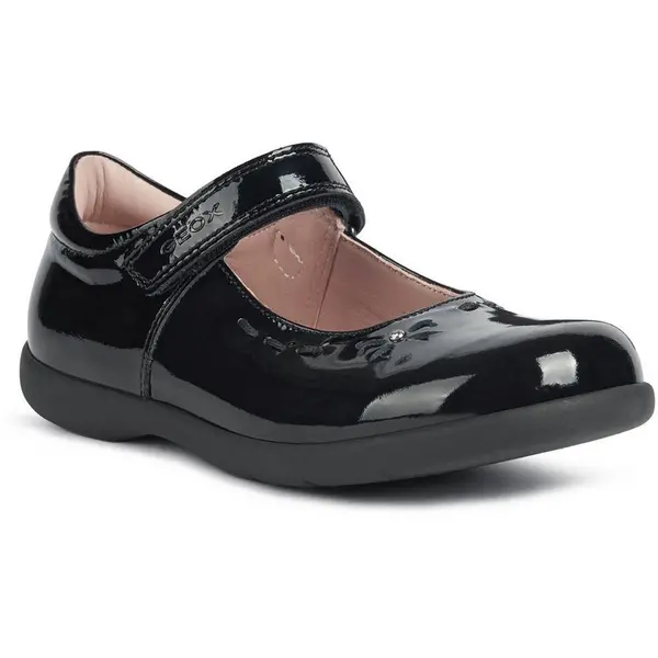 Geox Girls Naimara Ballerina Mary Jane School Shoes UK Size 13 (EU 32) Black Patent GEO017-BLKPT-13