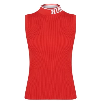 Hugo Sovanelly Rib Knitted Top - Red